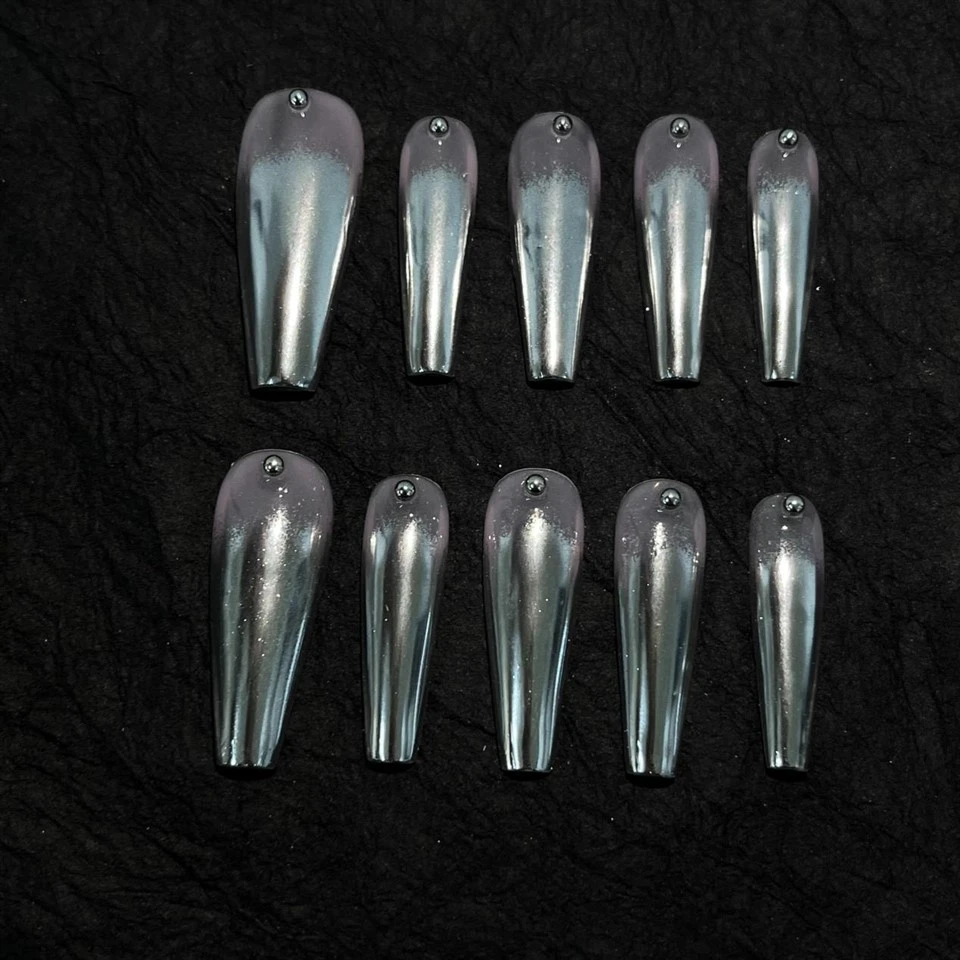 Aurora Powder Monochrome Nails
